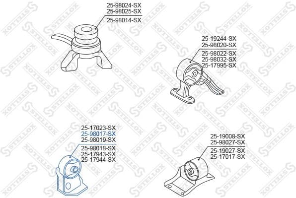 Mounting, engine 25-98017-SX - image 2