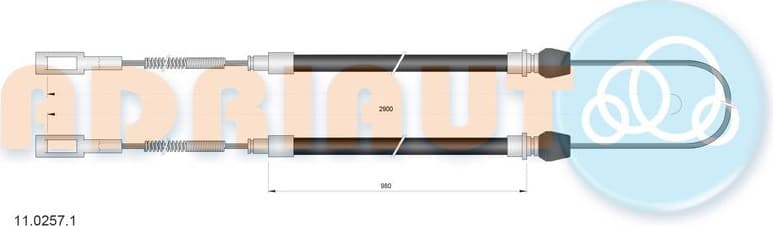 Cable Pull, parking brake 11.0257.1