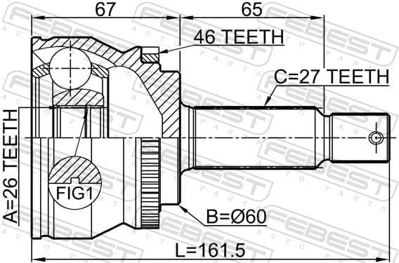 Joint Kit, drive shaft 1210-CEEDA46 - image 2