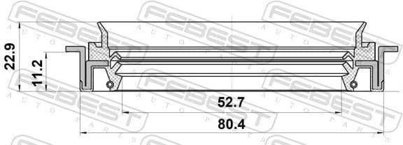 Seal Ring, wheel hub 95JFS-54801123X - image 2