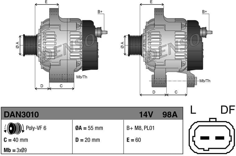Alternator DAN3010