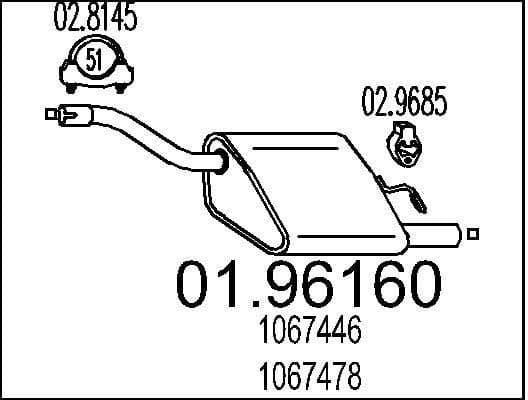 Rear Muffler 01.96160