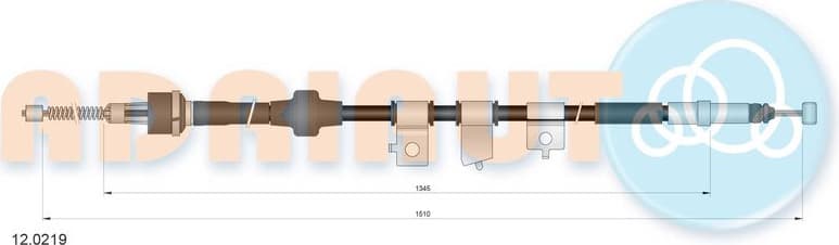 Cable Pull, parking brake 12.0219