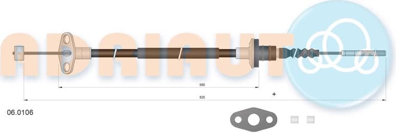 Cable Pull, clutch control 06.0106