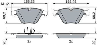 Brake Pad Set, disc brake 0 986 424 608 - image 4