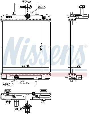 Radiator, engine cooling ** FIRST FIT ** 606330