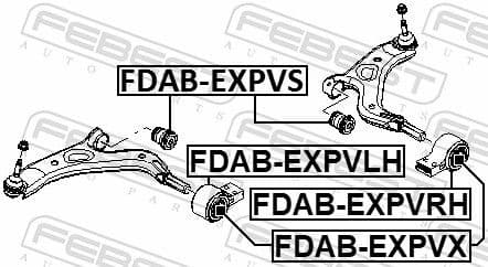 Mounting, control/trailing arm FDAB-EXPVLH - image 2