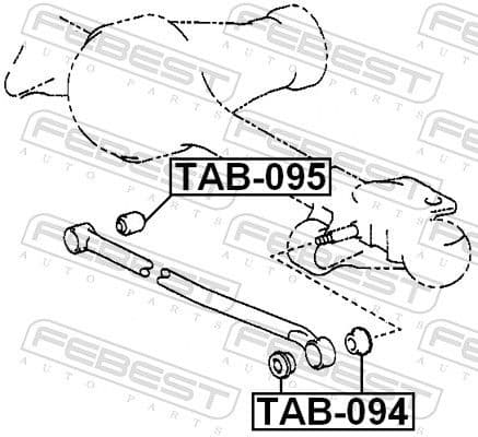 Mounting, control/trailing arm TAB-094 - image 2