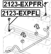 Link/Coupling Rod, stabiliser bar 2123-EXPFR - image 2