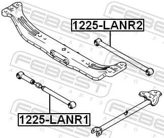 Control/Trailing Arm, wheel suspension 1225-LANR1 - image 2