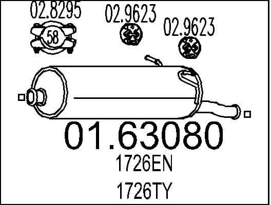 Rear Muffler 01.63080