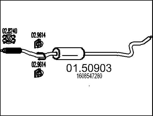 Centre Muffler 01.50903