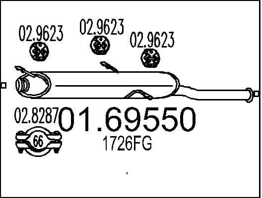 Rear Muffler 01.69550