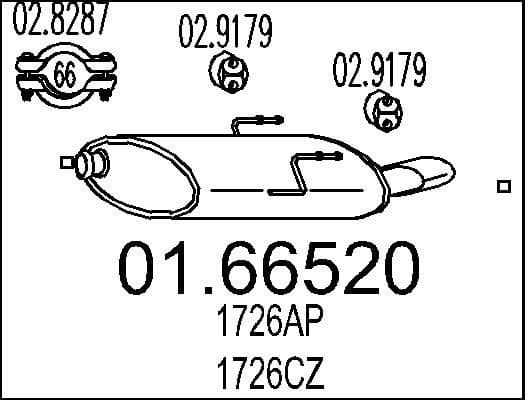 Rear Muffler 01.66520