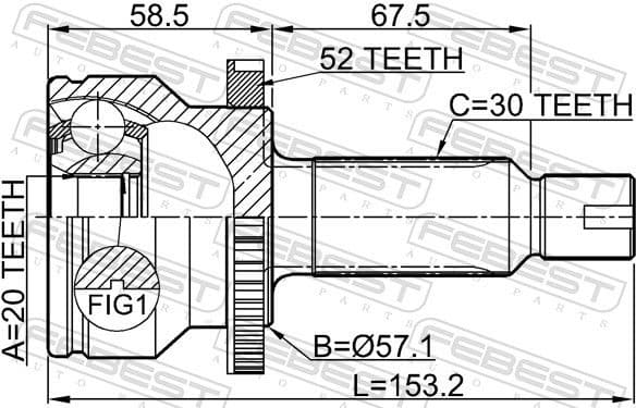 Joint Kit, drive shaft 1210-SFA52R - image 2