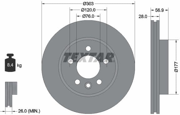 Brake Disc PRO+ 92228905