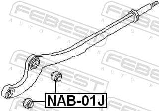 Mounting, control/trailing arm NAB-01J - image 2