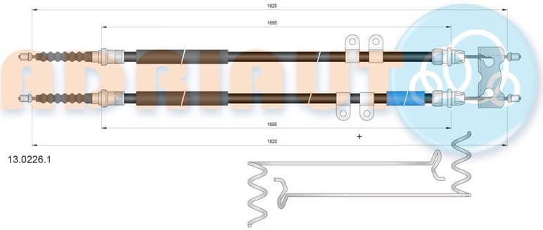 Cable Pull, parking brake 13.0226.1