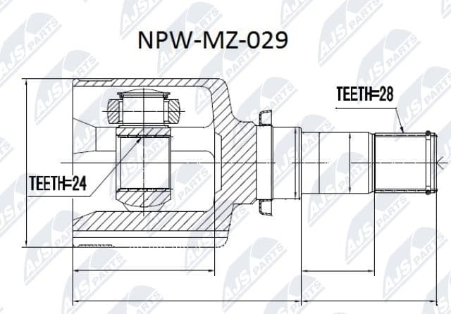 Joint Kit, drive shaft NPW-MZ-029