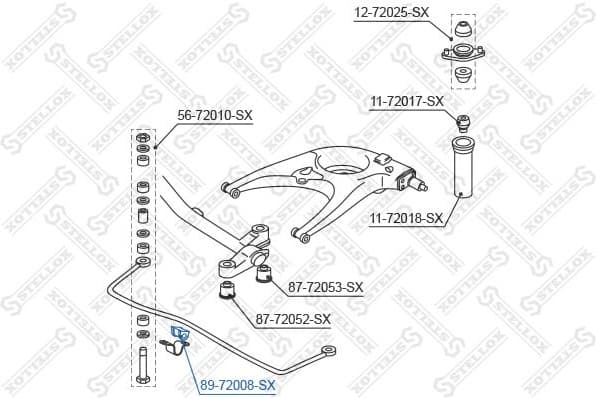 Mounting, stabiliser bar 89-72008-SX - image 2