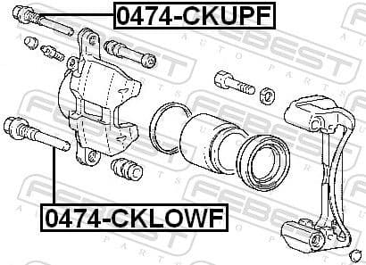 Guide Bolt, brake caliper 0474-CKLOWF - image 2