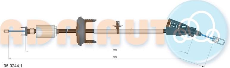 Cable Pull, parking brake 35.0244.1