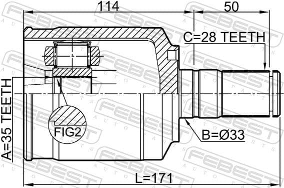 Joint Kit, drive shaft 1211-CMATLH - image 2