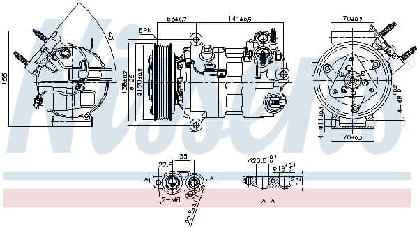 Compressor, air conditioning ** FIRST FIT ** 890594