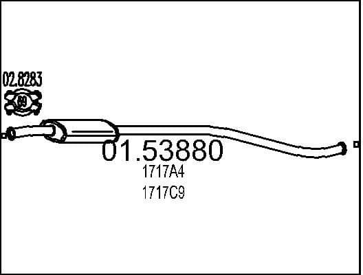 Centre Muffler 01.53880
