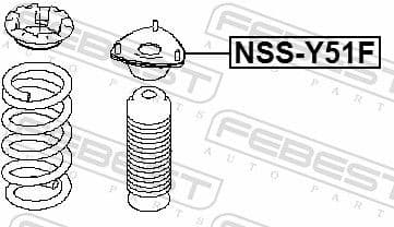 Suspension Strut Support Mount NSS-Y51F - image 2