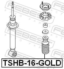 Dust Cover Kit, shock absorber TSHB-16-GOLD - image 2