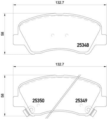 Brake Pad Set, disc brake XTRA LINE P 18 025X