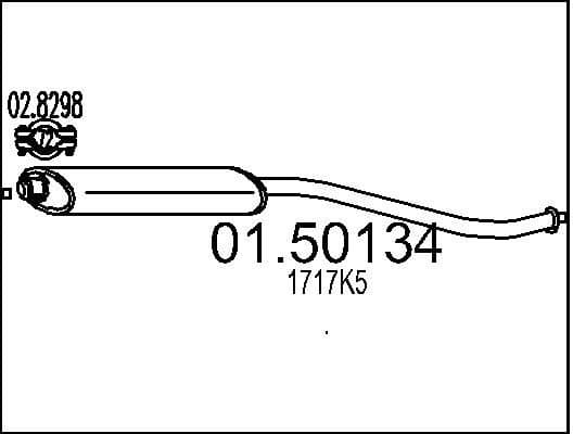 Centre Muffler 01.50134