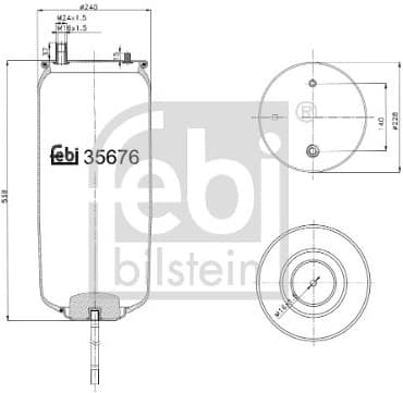 Bellow, air suspension 35676