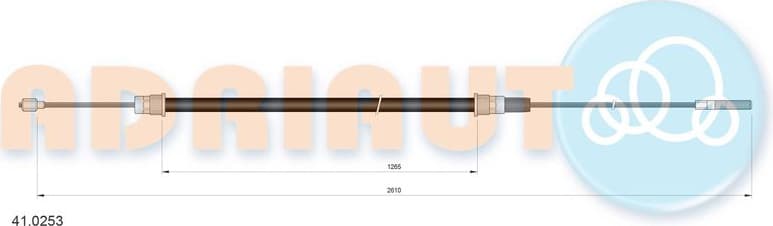 Cable Pull, parking brake 41.0253