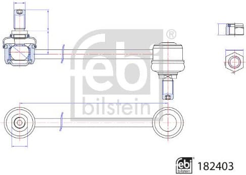 Link/Coupling Rod, stabiliser bar ProKit 182403