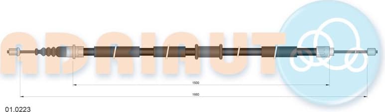 Cable Pull, parking brake 01.0223