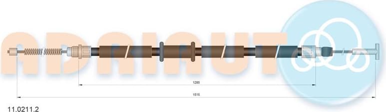 Cable Pull, parking brake 11.0211.2