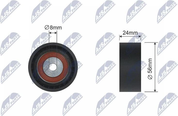 Deflection/Guide Pulley, V-ribbed belt RNK-RE-007