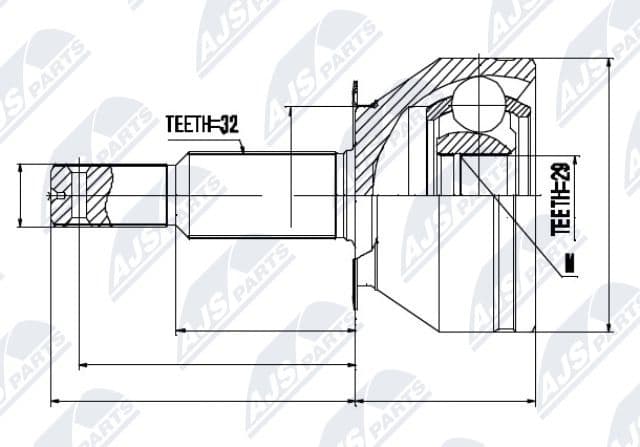 Joint Kit, drive shaft NPZ-NS-063