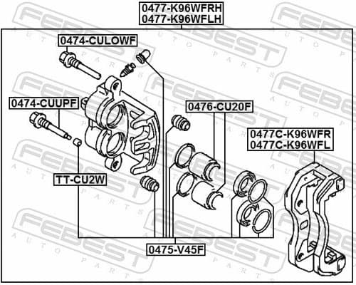 Brake Caliper 0477-K96WFLH - image 2