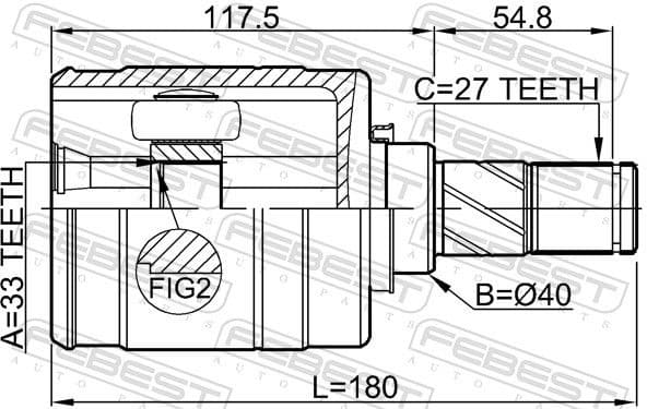 Joint Kit, drive shaft 0211-JJ10ELH - image 2