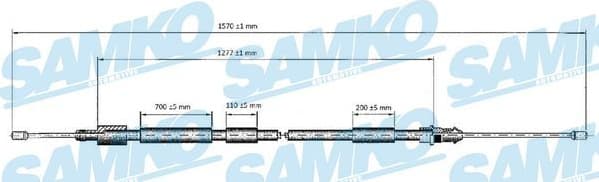 Cable Pull, parking brake C0119B
