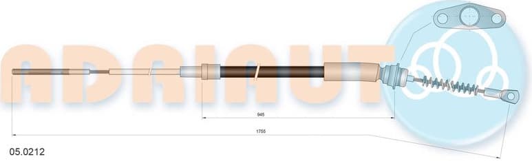 Cable Pull, parking brake 05.0212