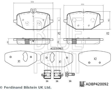 Brake Pad Set, disc brake ADBP420092 - image 2