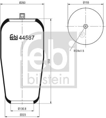 Bellow, air suspension 44587