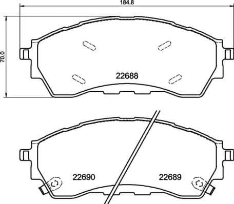 Brake Pad Set, disc brake PRIME LINE P24225