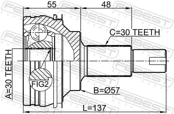Joint Kit, drive shaft 0110-GRX125 - image 2