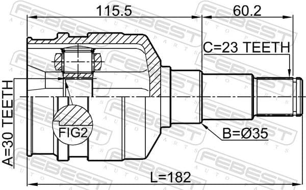 Joint Kit, drive shaft 0111-GRX125LH - image 2