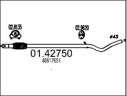 Exhaust Pipe 01.42750